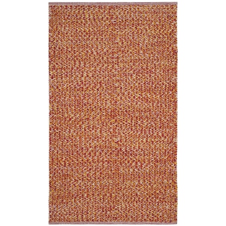 Safavieh Montauk Rectangle Hand Woven Rug, Orange and Multi Color- 3 x 5 ft. MTK602D-3